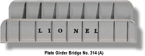Lionel Trains Plate Girder Bridge No. 314 Variation A