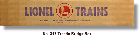 Lionel Trains Trestle Bridge No. 316 Box