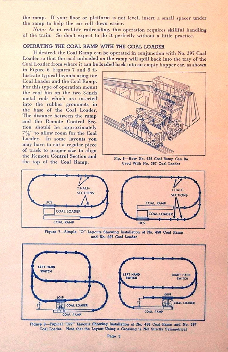 Page three of No. 456-93 Operating Coal Ramp Instruction Sheet