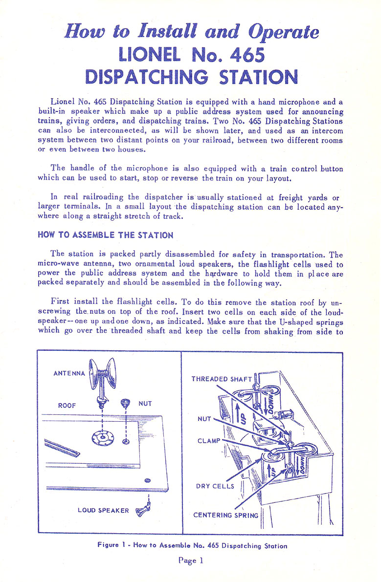 No. 465-19 Instruction Sheet Page 1