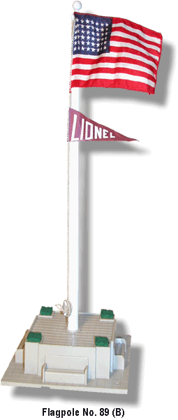 Lionel Trains Flagpole No. 89 B Variation