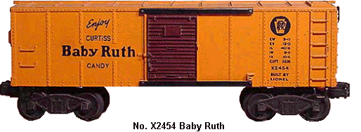 Lionel Postwar O27 Guage Baby Ruth Boxcar X2454 for sale online 