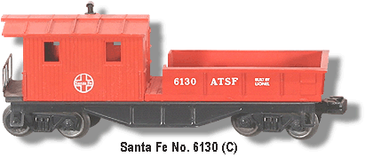 The Lionel Santa Fe Work Caboose No. 6130 Variation C