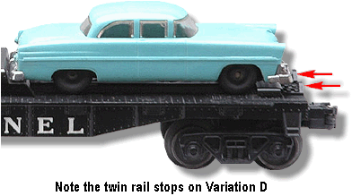 Note the two rail stops from the No. 6805 chassis mold