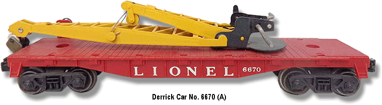 Derrick Car No. 6670 Variation A - Note the number located to the right side