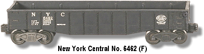 Lionel Trains NYC Gondola No. 6462 Variation F