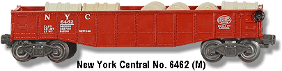 Lionel Trains NYC Gondola No. 6462 Variation M