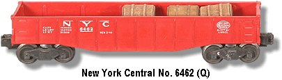 Lionel Trains NYC Gondola No. 6462 Variation Q