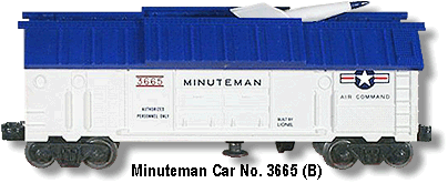 The Lionel Minuteman Box Car No. 3665 The Lionel Minuteman Box Car No. 3665