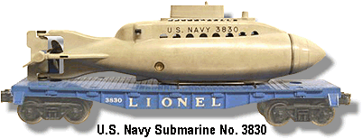 The Lionel U.S. Navy Submarine Car No. 3830