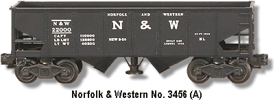 Lionel Trains Coal Unloading Car No. 3456 A Variation