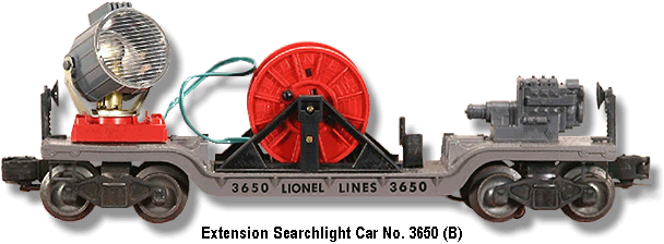 Extension Searchlight Car. No. 3650 B Variation