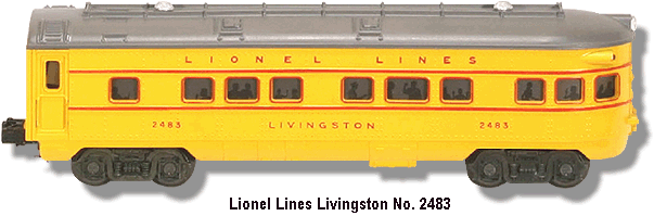 Lionel Lines Livingston Observation Car No. 2483