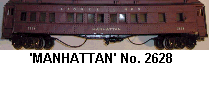 The Lionel No. 2628 Manhattan Passenger Car