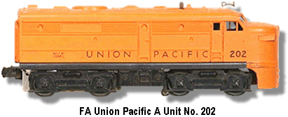 Lionel Trains Union Pacific FA A Unit No. 202