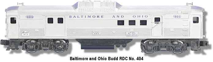 Baltimore and Ohio Budd Unit No. 404