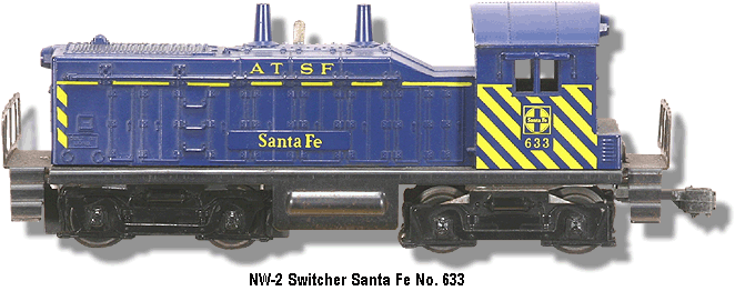 Lionel Trains Santa Fe NW-2 Diesel Switcher No. 633