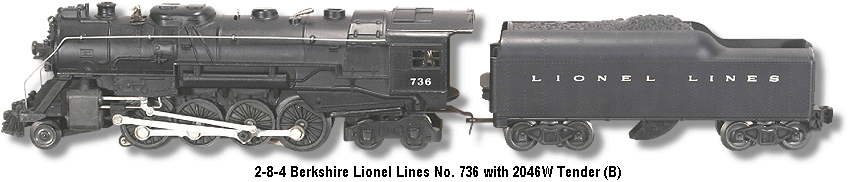 Lionel Trains Locomotive No. 736 B Variation