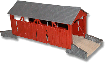 1805 Covered Bridge with Tan Painted Roadway