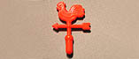 Red Colonial House Rooster Weathervane