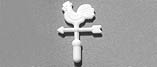 White Colonial House Rooster Weathervane