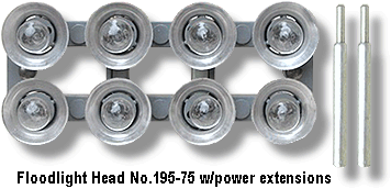 No. 195-75 Flood Light Head and Extension Posts