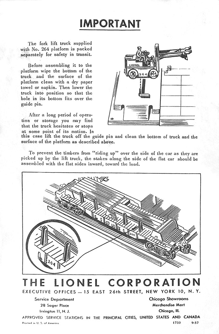 No. 1733 Operating Instructions