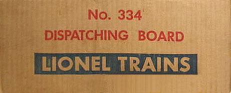 LIONEL # 334 DISPATCHING BOARD INSTRUCTIONS PHOTOCOPY 