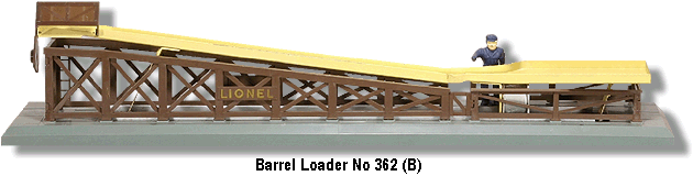 362-78 6 LIONEL PARTS STAINED BARRELS FOR CARS & RAMP 3562 