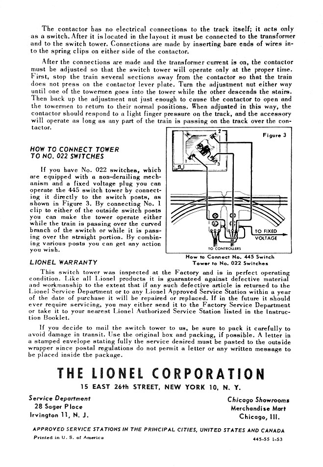 Lionel 022 Switch Wiring Diagram - Wiring Diagram