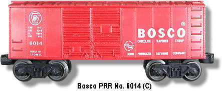 Lionel Trains Bosco Box Car No. 6014 Variation C