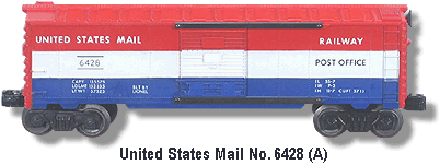 Lionel 3428 & 6428 3-color US Mail Boxcar Doors, pkg.of 2 