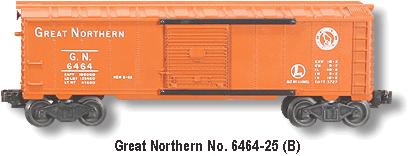 Details about   Lionel Trains 6464-25 G.N Great Northern Box Car 6-19249 MIB 