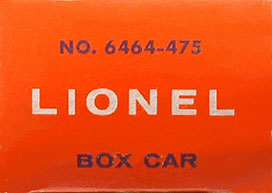 No. 6464-475 Orange Picture Box End