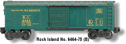 Post-war Lionel 6464-75 Rock Island Boxcar VG From 1950s for sale online 