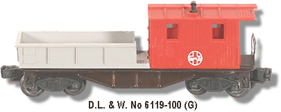 The Lionel D.L. & Western Work Caboose No. 6119-100 Variation G