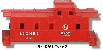 Lionel 6257-25 Red Caboose OB Postwar O-gauge X5182 for sale online 
