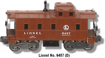 The Lionel SP Caboose No. 6457 D Variation
