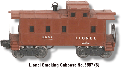 LIONEL TRAINS 6557 SMOKING CABOOSE