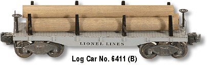 Lionel Trains Log Flat Car No. 6411