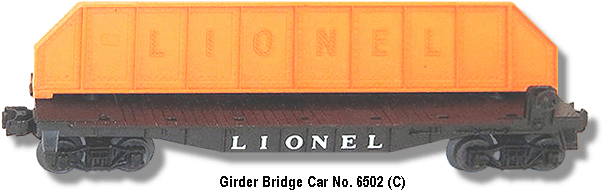 Lionel 6502 Flatcar w/bridge girder Licensed Reproduction Window Box 