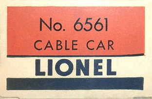 LIONEL LINE #6561 CABLE REEL FLAT CAR w/ CABLE REELS & BOX (m
