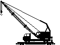 Lionel Trains P & H Crane Flat Car No. 6828