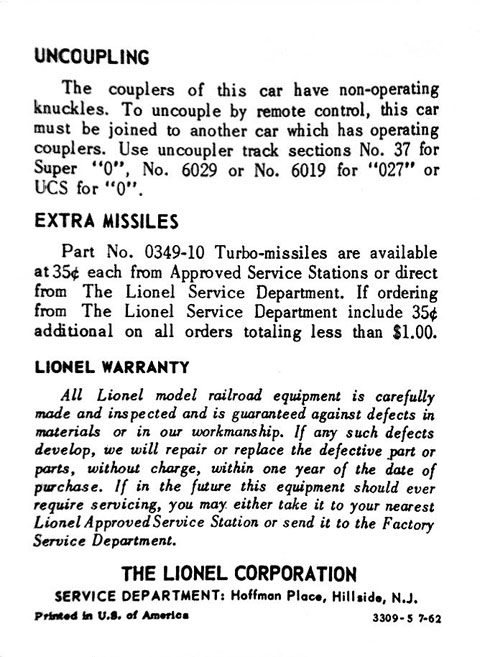 No. 3309-5 Instruction Sheet Page 4