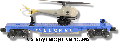 Lionel 3419 Double Blade US Navy Operating Helicopter 