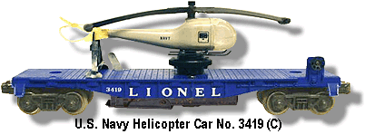 LIONEL HELICOPTER TAIL ROTOR 3419-44 POSTWAR 3419 NAVY 3429 USMC 3410 & 6820 