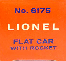 Details about   Lionel PW 6175 Black Flatcar with Rocket 1958-61 