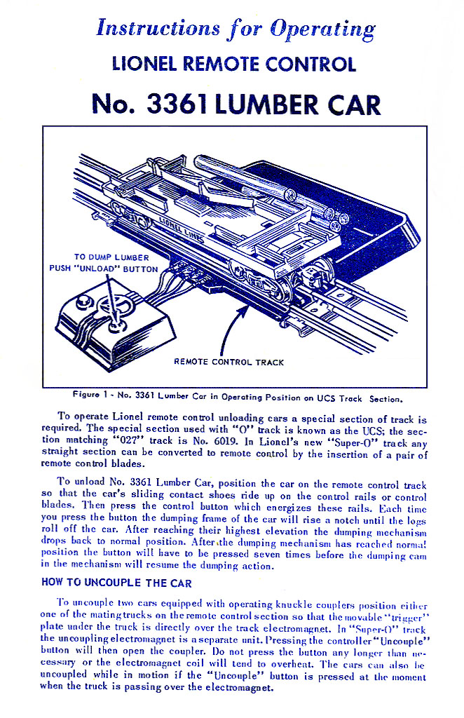 No. 3361-29 Instructions Front Page