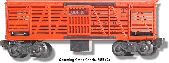 L405 for sale online Lionel Postwar 3656 Operating Cattle Car 