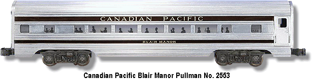 Canadian Pacific Blair Manor Car No. 2553